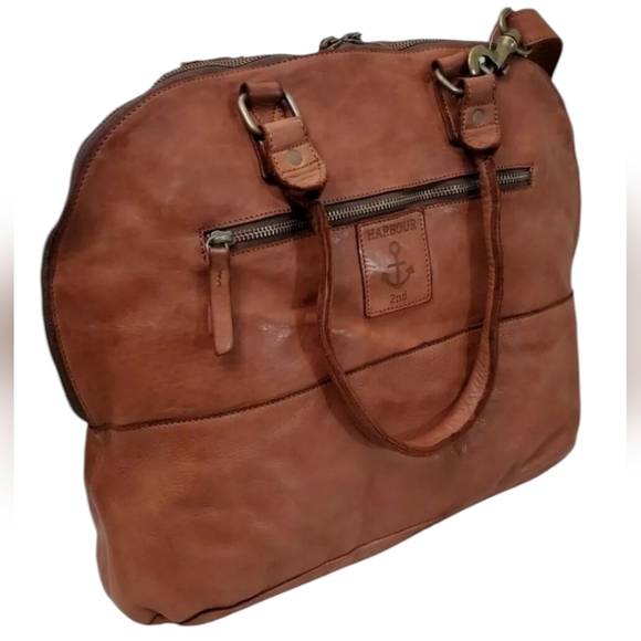 Harbour 2nd Leather Woven Tote with Anchor Charm - Picture 4 of 14